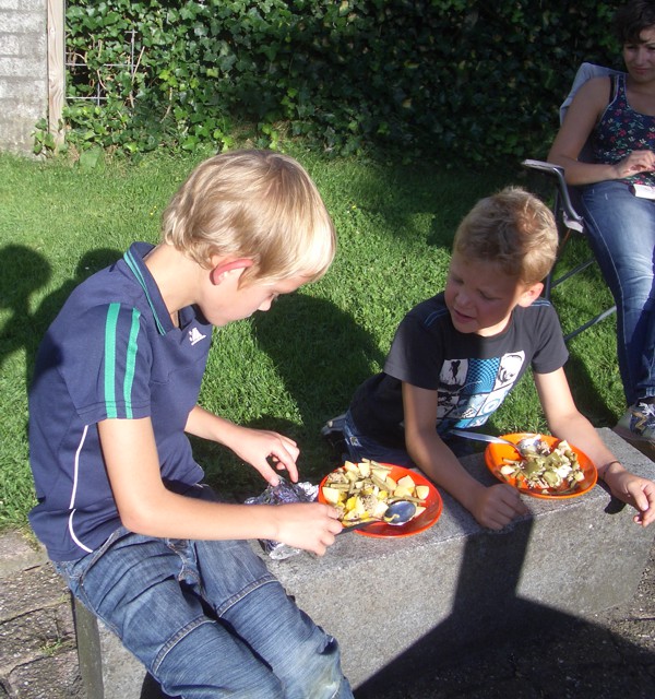 Zelfgemaakte stoompot. 