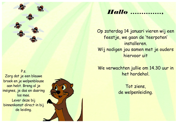 Uitnodiging installatie